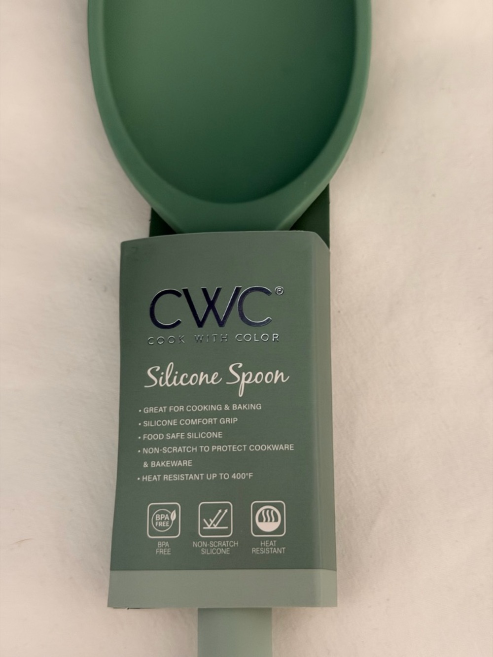 CWC Silicone Spoon in Sage Green - Cook With Color - Picture 5 of 6